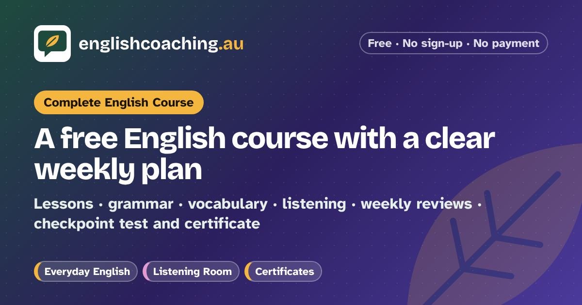 Free Complete English Course: Beginner to Intermediate